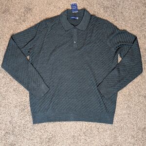 Apt. 9 Teal Textured Polo Shirt